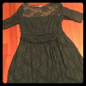 Dark Green Lace Plus Size Dress